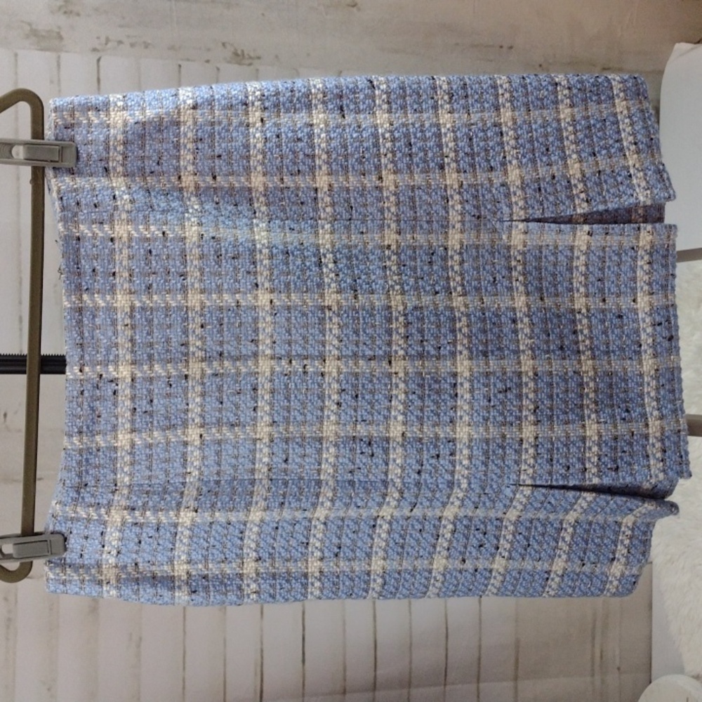 Requirements Light Blue and White Tweed Blazer With Skirt Size 16 - Picture 9 of 12